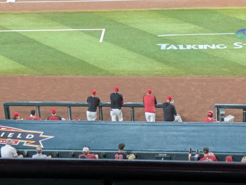 The Dbacks dugout